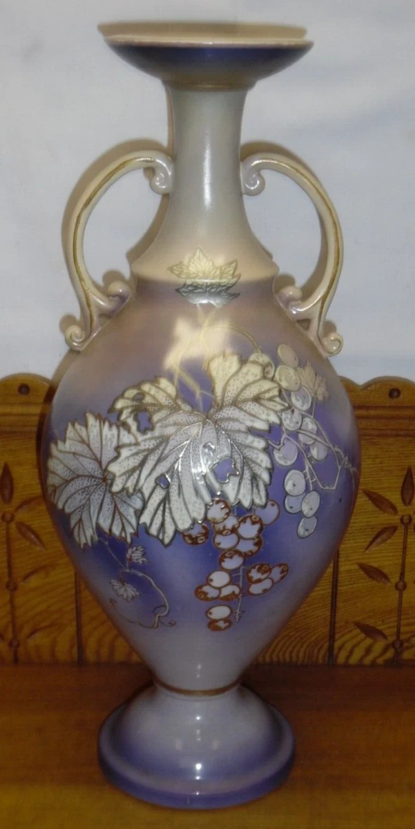 陶瓷紫色日本古董花瓶| eBay