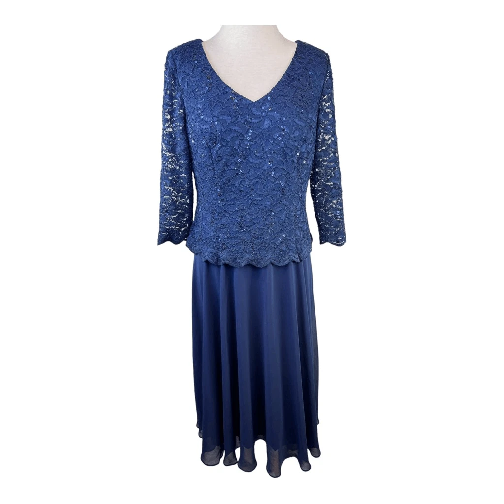 Alex evenings mock top two piece dress