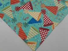 Dog Bandana/Scarf Tie On Happy Birthday, Party Hats, M, L