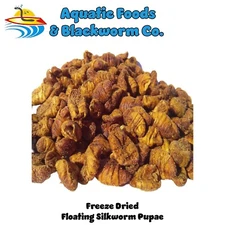 Silkworm Pupae Freeze Dried for Koi, Pond Fish, Turtles, Large Fish
