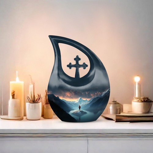 Mountains Large Burial Urn Memorial Burials For Ashes Urn For Human - Picture 6 of 7