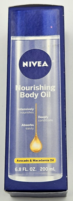 Nivea Nourishing Body Oil 6.8oz  Avocado & Macadamia Oil, Discontinued - NIB