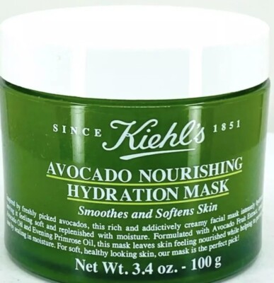 Kiehl's Avocado Nourishing Hydration Mask Large Size 3.4 oz New Sealed RP: $48