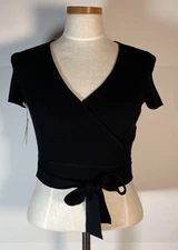 Aritzia Wilfred All Tied Up Shirt • Black • Small • Brand New NWT  Criss Cross