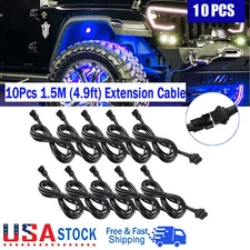 10PCS 4 Pin Extension Wire Cable Connector For RGB LED Strip Rock Lights Glow