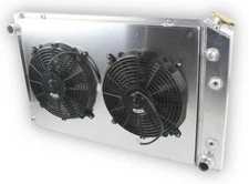 4-Row Electric Radiator Fan Combo For 73-87 Chevy C/K C10 C20 C30 K10 K20 Pickup