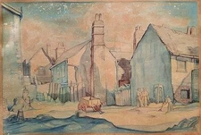 Unknown Unidentified European: Construction Workers in Village 45/Social Realism