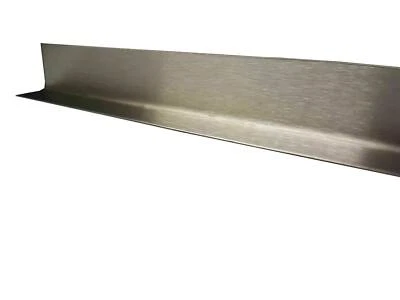 DESIGNBLECHE Edelstahl Abschlussleiste Dekor INNEN 0,8mm Sockelleiste Arbeitsplatte Küche Bad