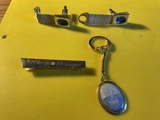 VINTAGE KEYCHAIN-TIE BAR-CUFF LINKS USED MADE IN USA RARE HARD TO FIND Lot44