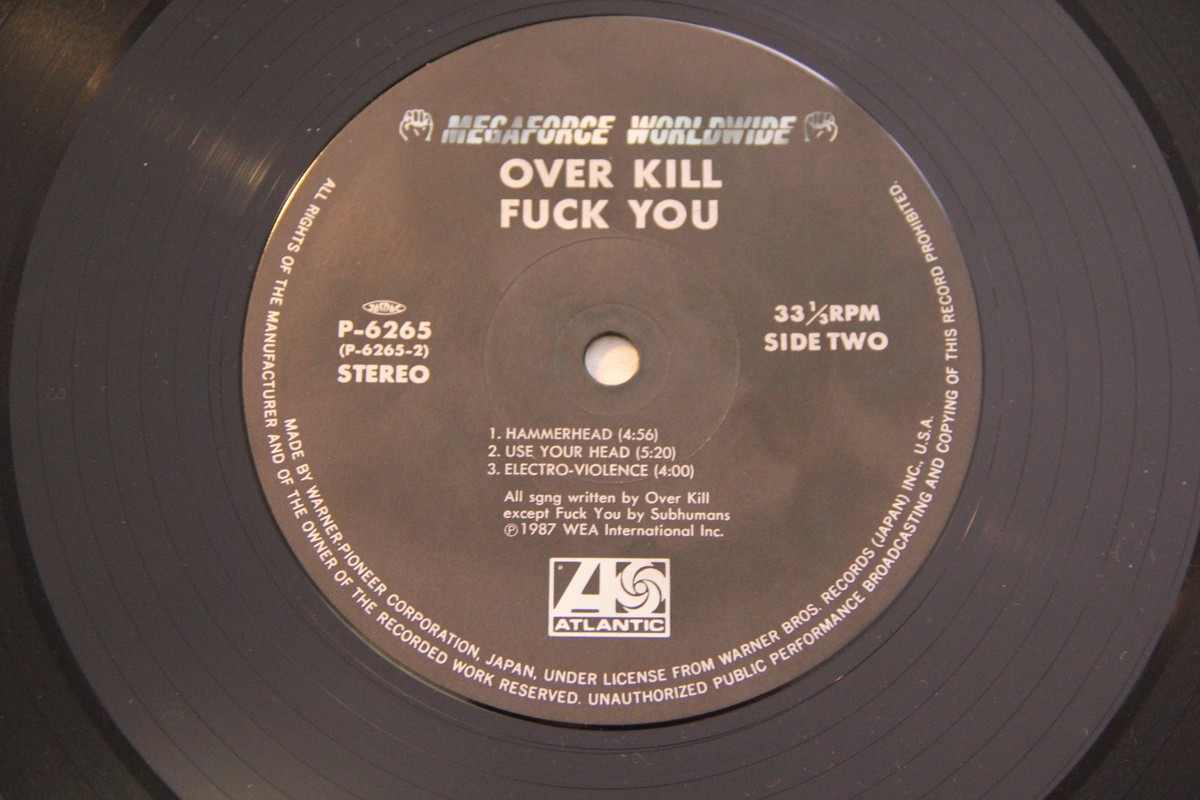 Overkill   !!!Fuck You!!! Rock Trash Vinyl LP Japan + OBI P-6265