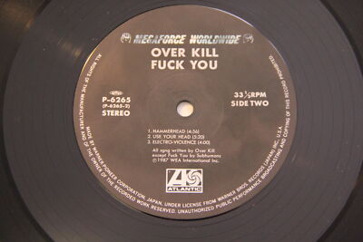 Overkill   !!!Fuck You!!! Rock Trash Vinyl LP Japan + OBI P-6265