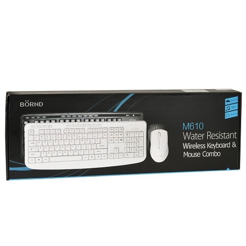 Wireless Multimedia Keyboard w/mouse M610-FULL SIZE- 2.4GHz 104-Key-SHIPS IN 24