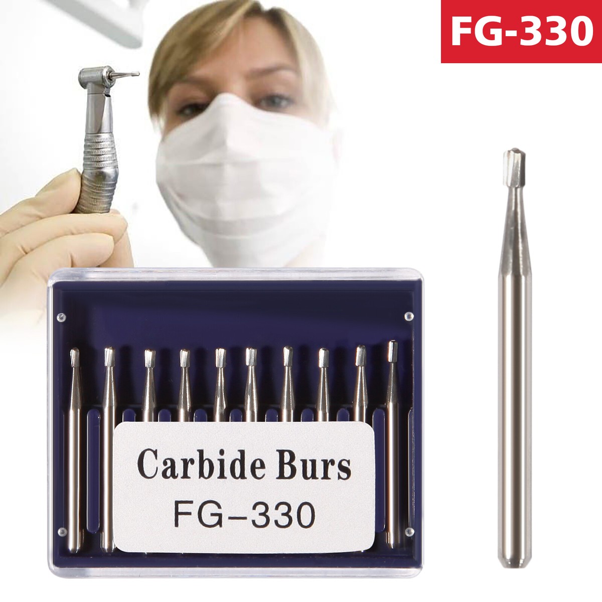 100pcs Dental FG Carbide Burs – Powerful Tungsten Cutting | Israel Made By LEON