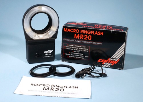 Centon Macro Ringflash MR20 + 52mm 55mm 49mm Adapter Rings * Excellent