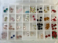 ADORABLE VARIETY OF MIXED LAMPWORK GLASS BEADS & OTHERS FOR JEWELRY/CRAFTS. NOS.