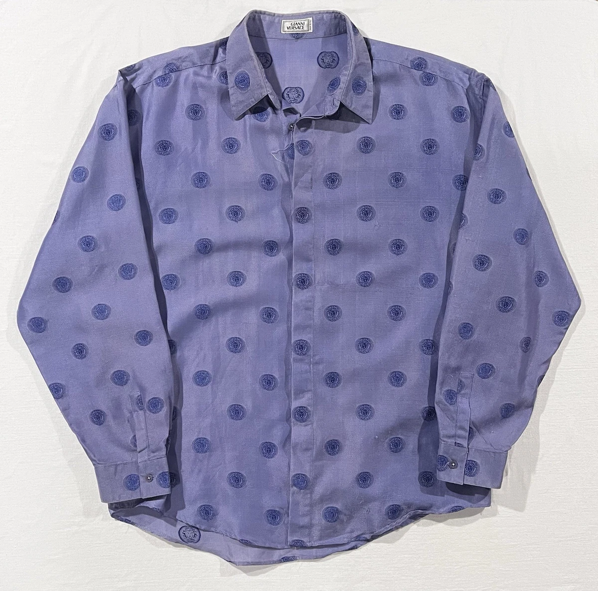 Versace Long Sleeve Blue Shirts for Men for sale | eBay