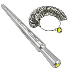 Ring Sizer Measuring Tool Set Finger Gauge  Mandrel Stick Jewelry Making Kit