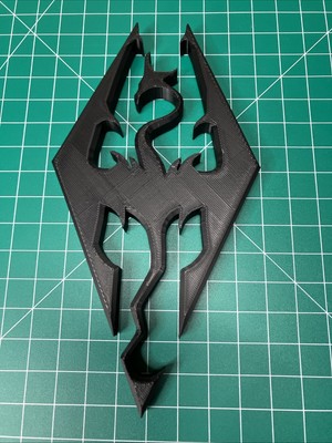 3d Printed Skyrim Elder Scrolls V Logo Sign Wall Desk Shelf Fan Art #2