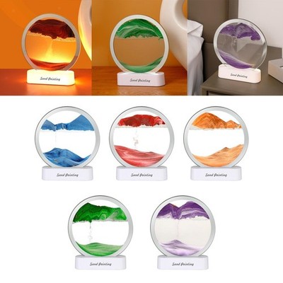 Quicksand Painting Tischlampe Dynamischer fließender Sand für Office Home