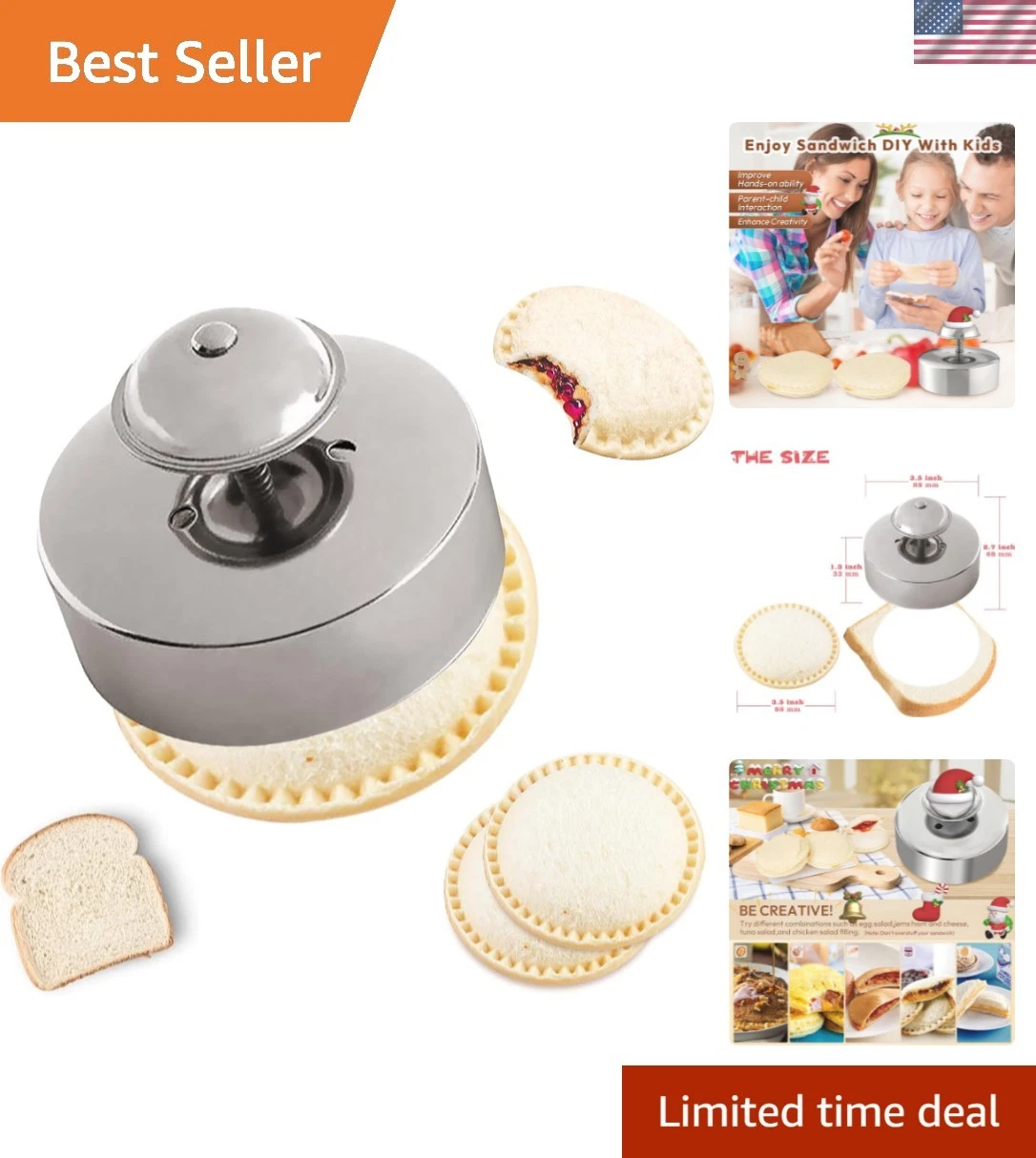 Sandwich Cutter, Sandwich Cutter and Sealer, Sandwich Maker, Peanut Butter an...