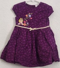 Disney Princess Rapunzel Embroidered Flower Dress Size 3 Girls