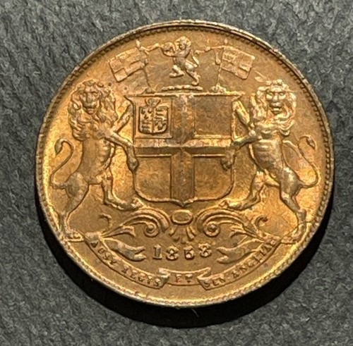 India (British) 1858 1/4 Anna Coin