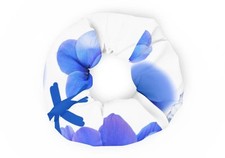 Blue Summer Flower Recycled Scrunchie