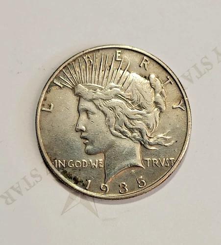 1935-S Peace Silver Dollar $1  VF /  XF ? - C9936XA