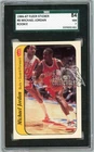 Michael Jordan 1986-87 Fleer Basketball Stickers Rookie Card #8 SGC 7
