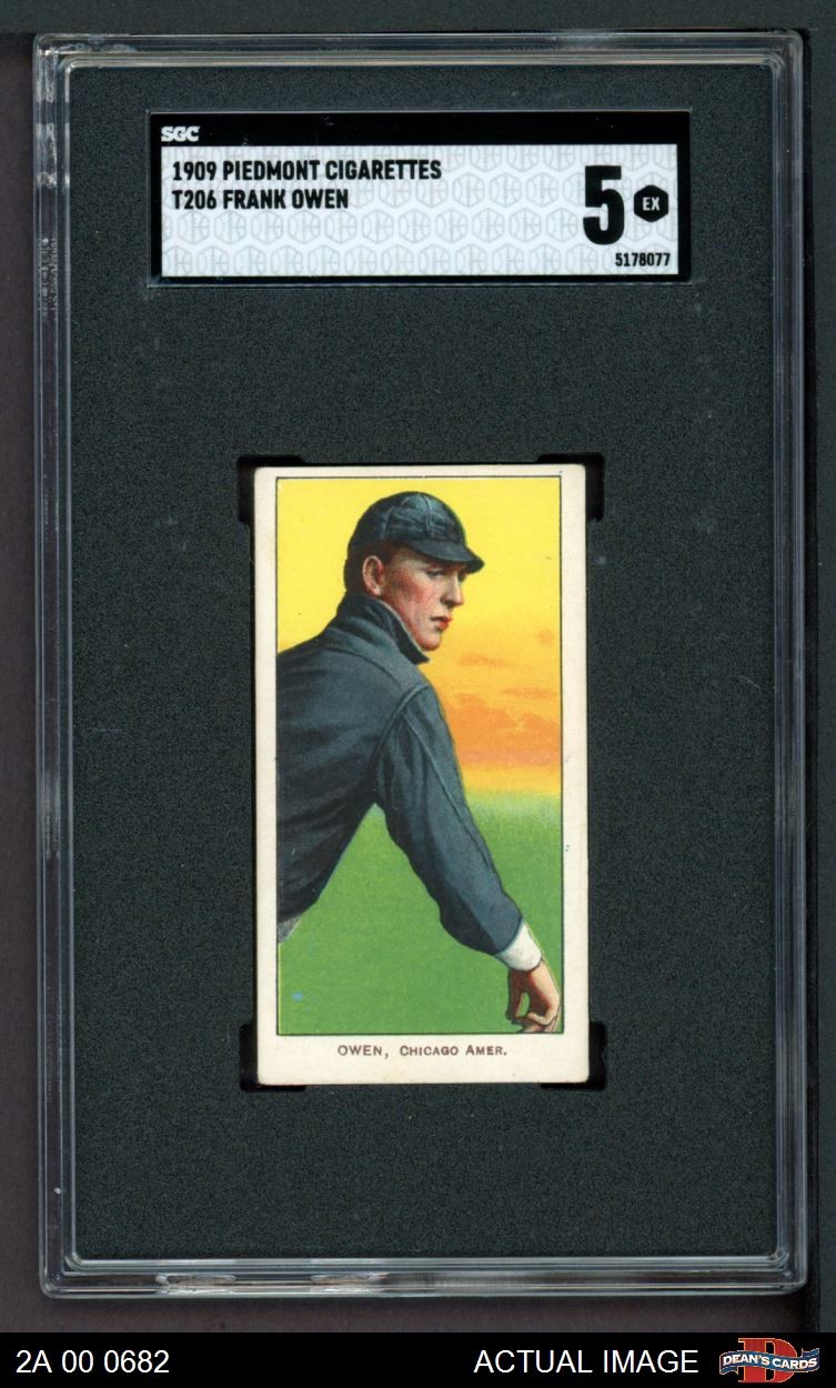 1909 T206 Frank Owen White Sox SGC 5 - EX