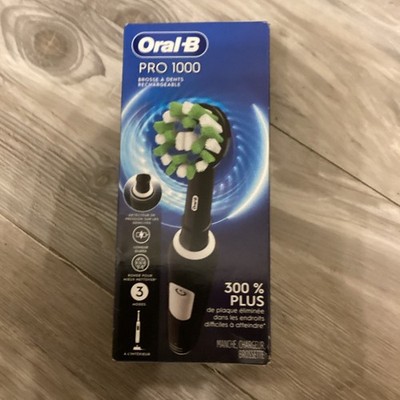 Toothbrush Oral-B Pro 1000 Black Oscillating Rechargeable Electric 3 Speed