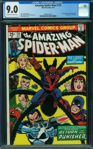 Amazing Spider-man #135 (1974) - CGC 9.0 - 2ND PUNISHER APPEARANCE