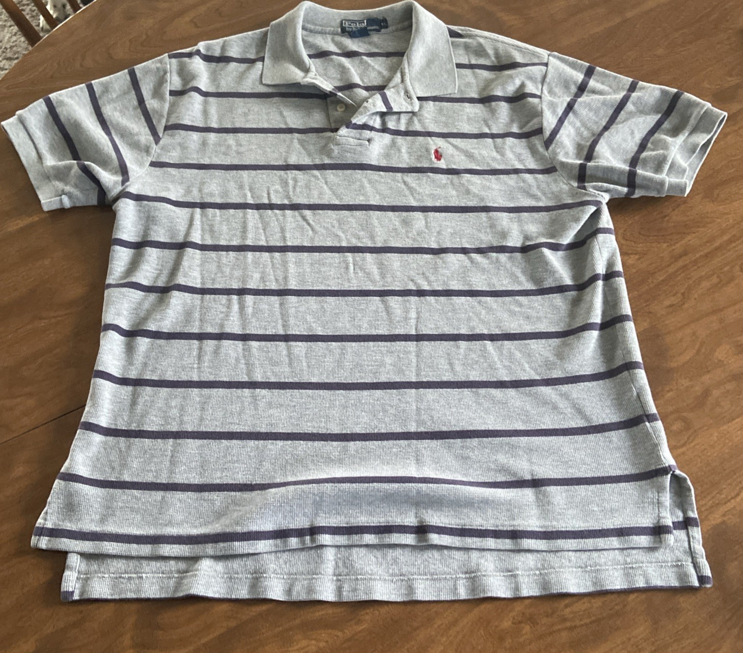 Polo Ralph Lauren vintage camicia uomo XL blu righe pony Y2K anni 90