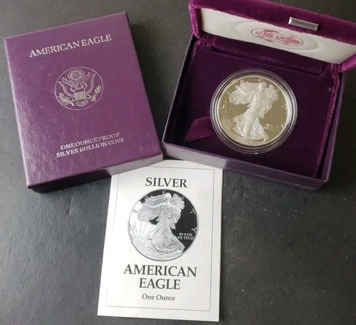 1993 P Proof $1 American Silver Eagle Dollar