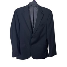 Kenneth Cole Awearness Blazer Men  s 40L Black Two Button Wool Blend Slim Fit