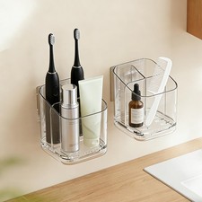 Toothbrush Storage Rack, 3 Slots Detachable Toothbrush Holder, Wall Mounted T...