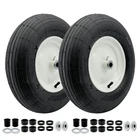 4.80-8 Wheelbarrow Tires with Rims, 3"-6" Hub, 16" Assembly for Garden Cart