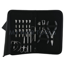 Silver Hair Extension Tools Kit  Micro Beads Remover  Crimping Pliers Set Loop