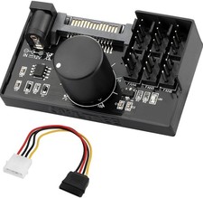 4 Pin 12V PWM Fan Controller 6 Fans Supported , PC Fan Adapter Hub Powered by SA