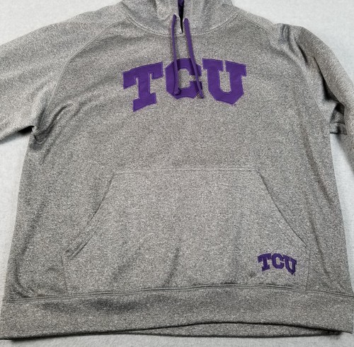 TCU Sweatshirt Herren Extra Large XL Grau Lila Langarm Hoodie Game Day - Bild 3 von 12