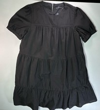 Pomander Place Tuckernuck Womens Quinn Dress Tier Mini Swing Black XL NWOT