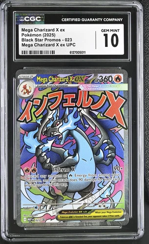 Mega Charizard X ex 2025 Pokemon Black Star Promos CGC 10 #023