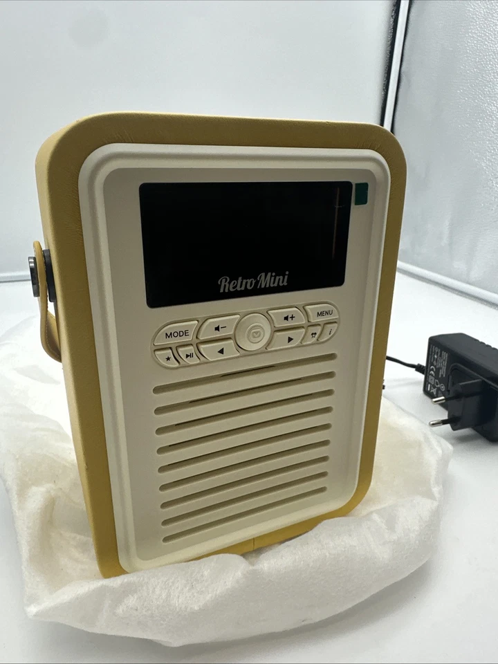 Q Retro Mini DAB/DAB+ Digital- und FM-Radio mit Bluetooth und Weckfunktion  Senf - Bild 3 von 4