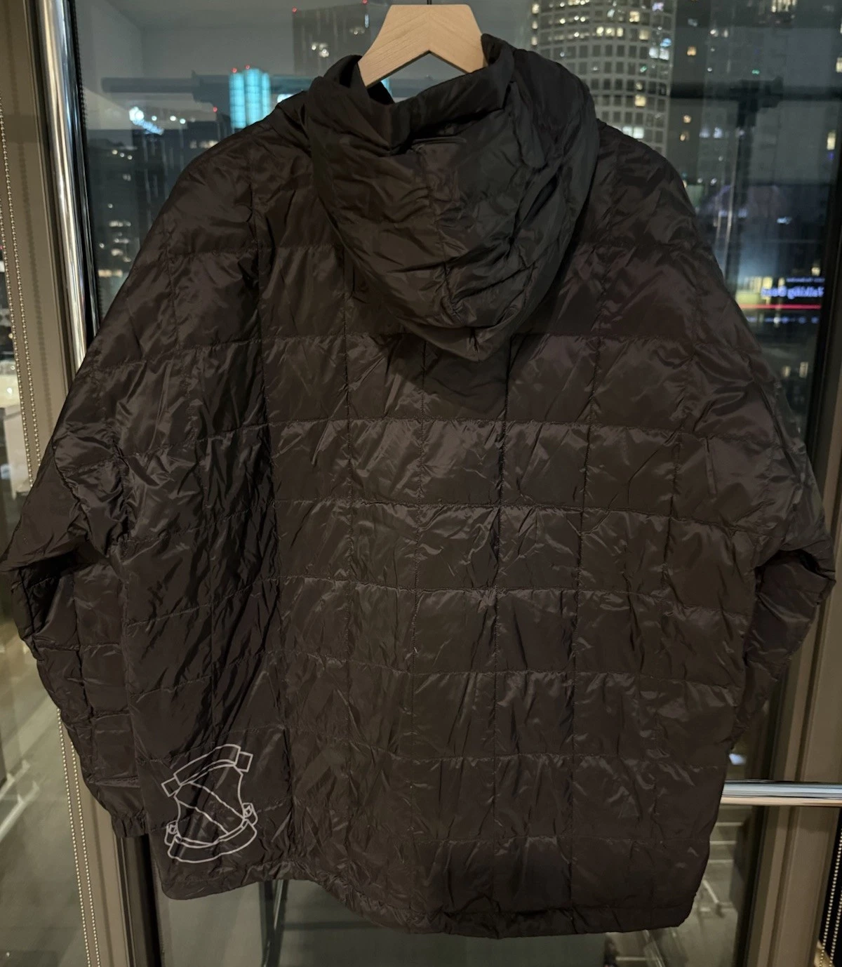 Number Nine Hooded Down Jacket Puffer Black Size XL Mens Authentic image 2