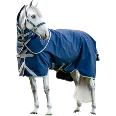 Horseware Ireland Navy/Titanium Grey & Silver 155 cm Weidedecke Amigo 50g 1200D