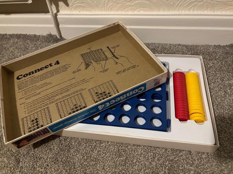 Vintage Connect 4 Mb Games 1980s Board Game - Image 3 of 3