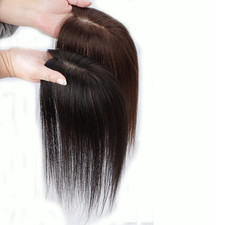 Silk Base Top Piece Wiglet  100% Human Hair Topper Replacement For Thin Hair