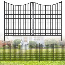 12 Panels No Dig Decorative Garden Fence, 33 in H X 27 ft L Garden Fencing ...