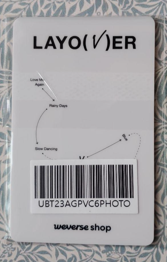 BTS V Layover Weverse Lucky draw PVC Limited POB Photocard