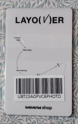 BTS V Layover Weverse Lucky draw PVC Limited POB Photocard